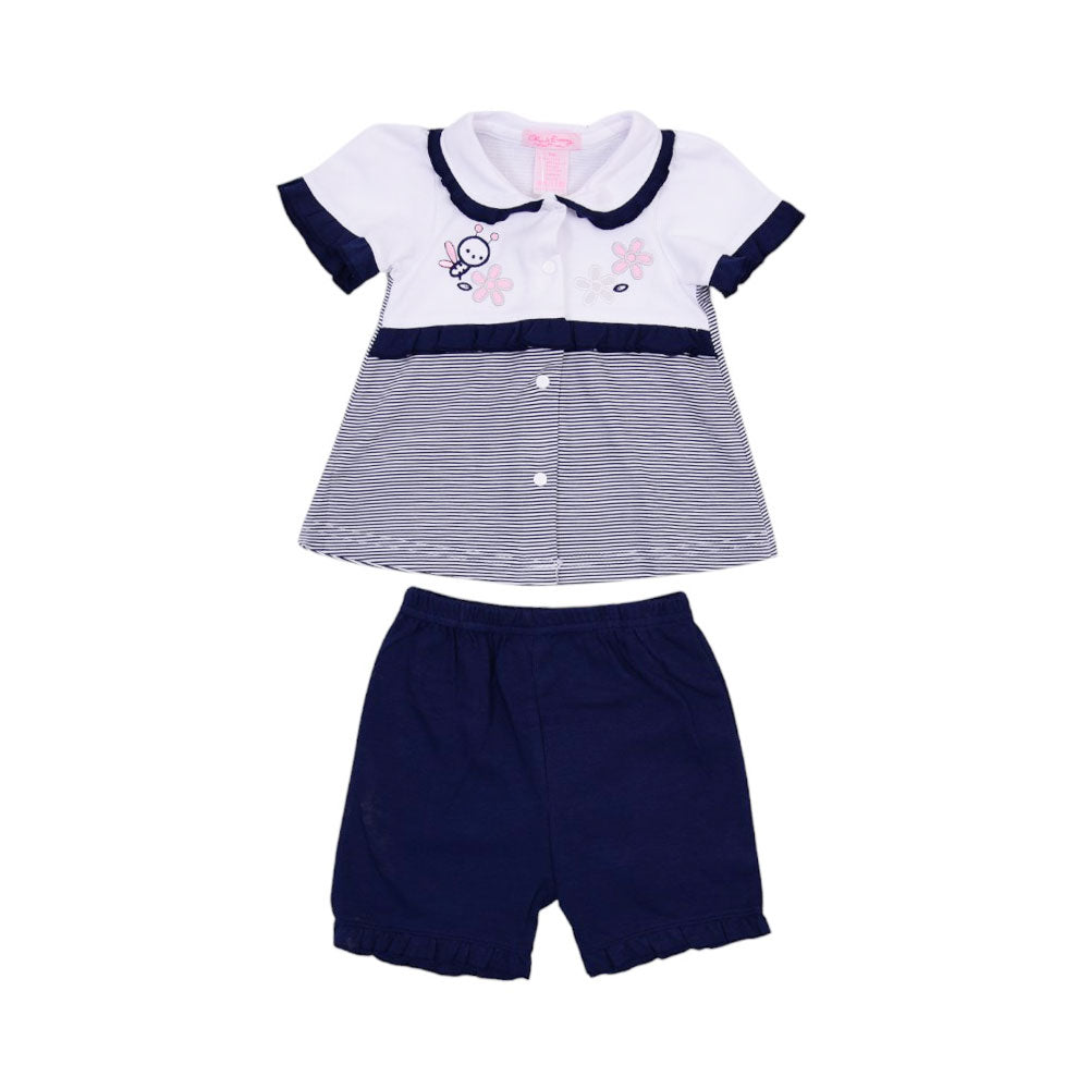 GIRLS S/S 2PC KNICKER SUIT MZS-25 9-12M 008