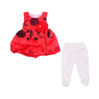 GIRLS S/L 2PC FANCY FROCK MZS-25 A26 W.G