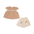 GIRLS CAP SLEEVE 2PC FROCK MZS-25 6-9M GS-5 W/G