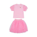 GIRLS S/S 2PC BLOUSE SKIRTS SUIT MZS-25 3-4 YEAR S-0002 W/G