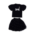 GIRLS S/S 2PC BLOUSE SKIRTS SUIT MZS-25 4-5 YEAR S-00017 W/G