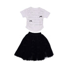 GIRLS S/S 2PC BLOUSE SKIRTS SUIT MZS-25 4-5 YEAR S-00018 W/G