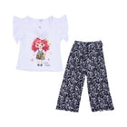 GIRLS S/S 2PC BLOUSE TROUSER SUIT MZS-25 4-5 YEAR 500