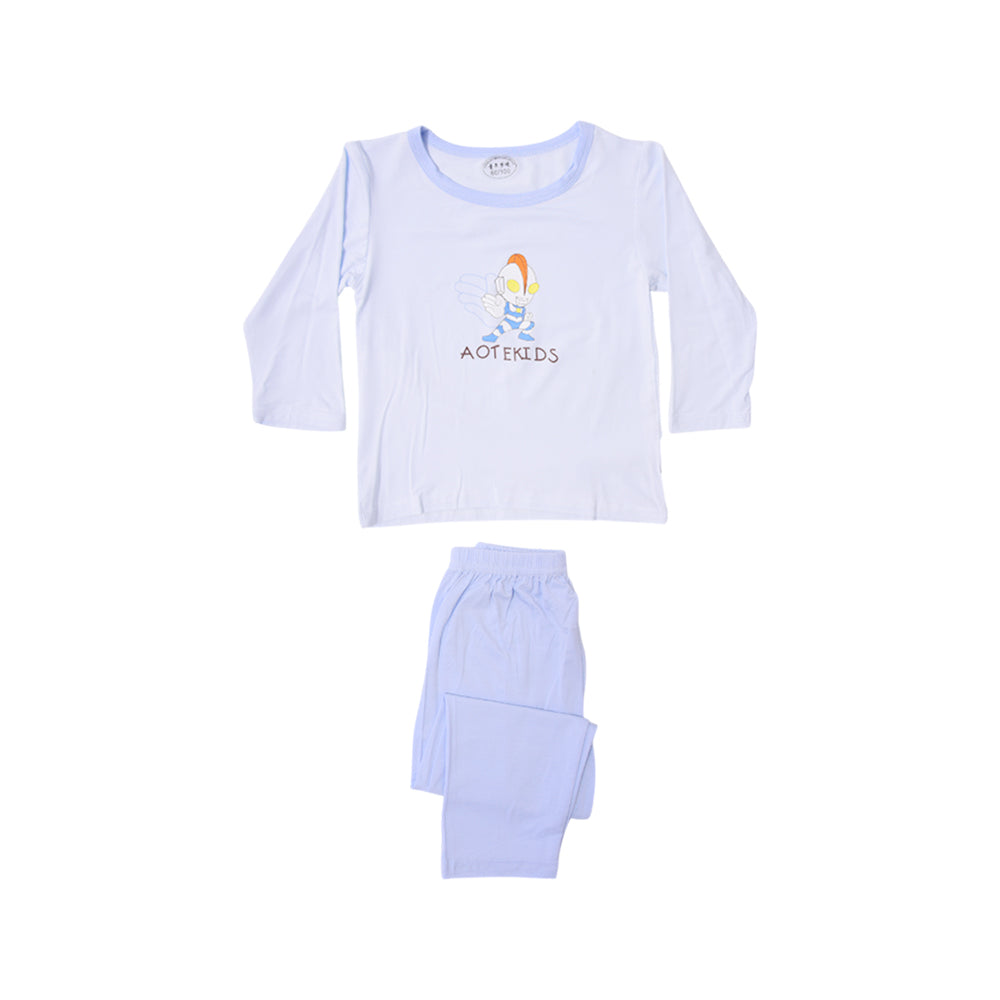 BOYS L/S 2PC PAJAMA SUIT L/W MZS-25 6-9M IE02 W.G