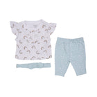 GIRLS CAP SLEEVE 3PC PAJAMA SUIT ORGANIC IRS-25 N.B 244-012