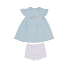 GIRLS CAP SLEEVE 2PC FROCK ORGANIC IRS-25 3-6M 244-014