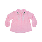 GIRLS L/S BLOUSE L/W NZS-25 4-5 YEAR 05 W.G
