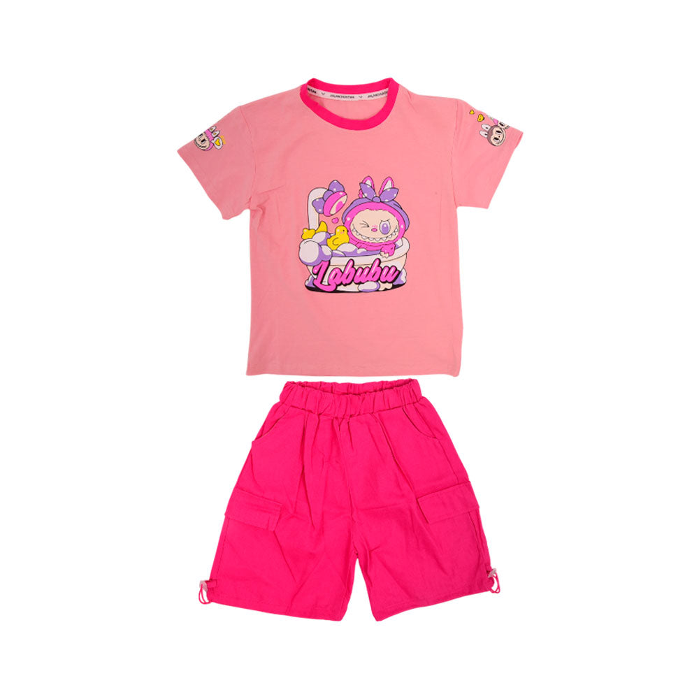 GIRLS S/S 2PC KNICKER SUIT LABUBU KIDS NZS-25 3-4 YEAR D-9 A