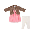 GIRLS L/S 3PC FANCY FROCK OSB IRW-25 281-016 THAI