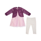 GIRLS L/S 3PC FANCY FROCK OSB IRW-25 281-018 THAI