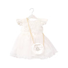 GIRLS CAP SLEEVE FANCY FROCK WITH PURSE IR-25 TY805