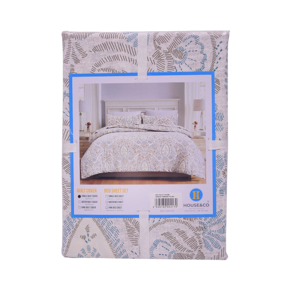 House & Co QUILT COVER SINGLETHREADS TC-200