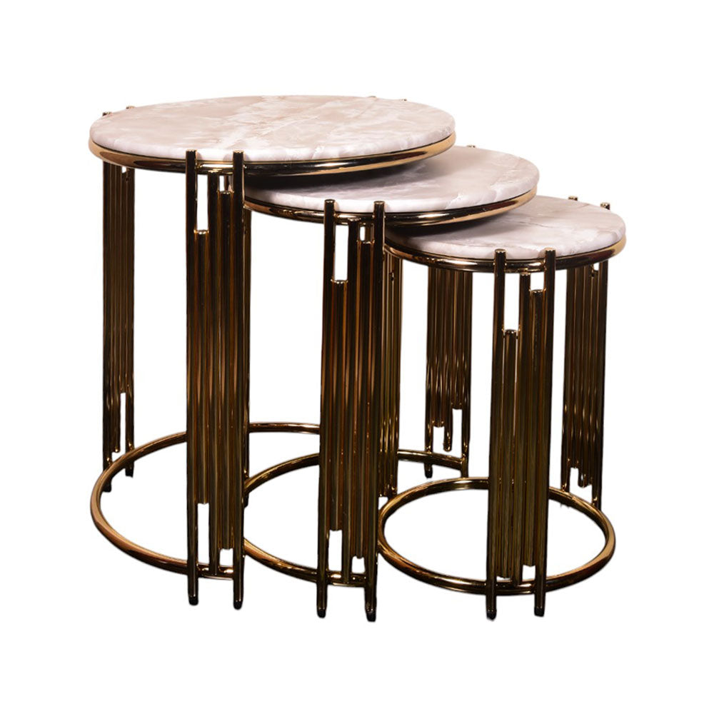 TABLE SET 3 PCS ROUND PANJA P21821