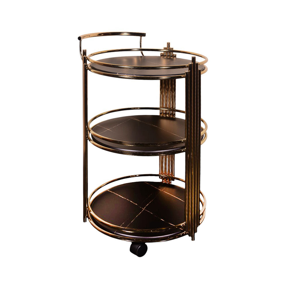 TEA TROLLEY THREE SHELF DELUXE-P21905