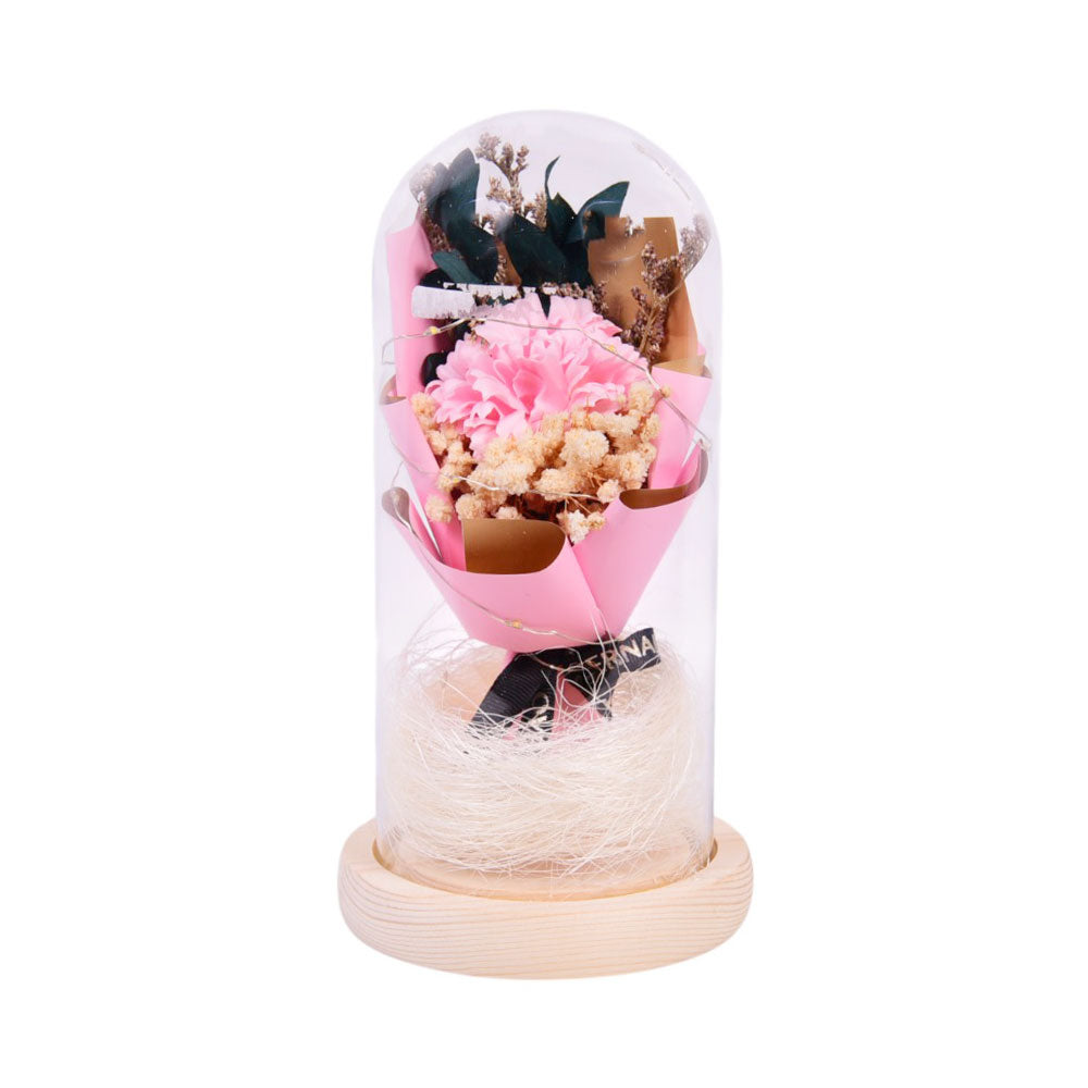 FLOWER IN GLASS GLOBE Y1222-14