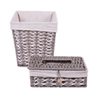 DUSTBIN & TISSUE BOX CANE IR Q026B