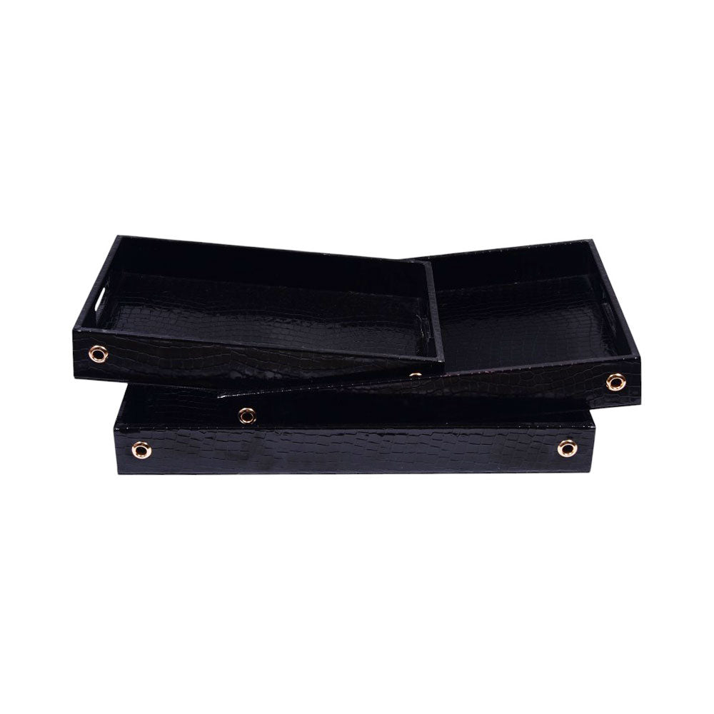 TRAY SET 3PC LEATHER LS-01