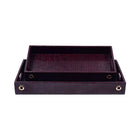 TRAY SET 2PC LEATHER LONG LS-02
