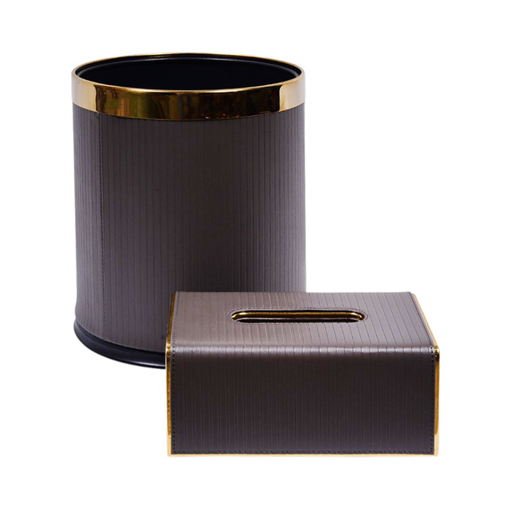 DUSTBIN & TISSUE BOX SET 4642-1