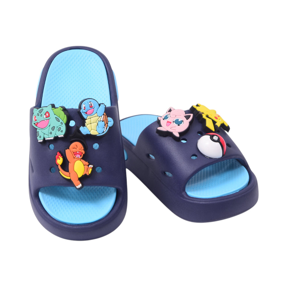 BOYS SLIPPER IR 28-29 NAVY 1388-75 EVA