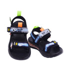 BOYS SANDAL 29 GREEN-BLACK A2401 27-32