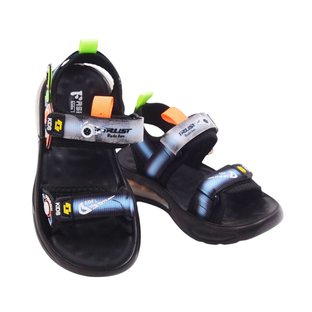 BOYS SANDAL 31 GREEN-BLACK A2401 27-32