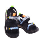 BOYS SANDAL 31 GREEN-BLACK A2401 27-32
