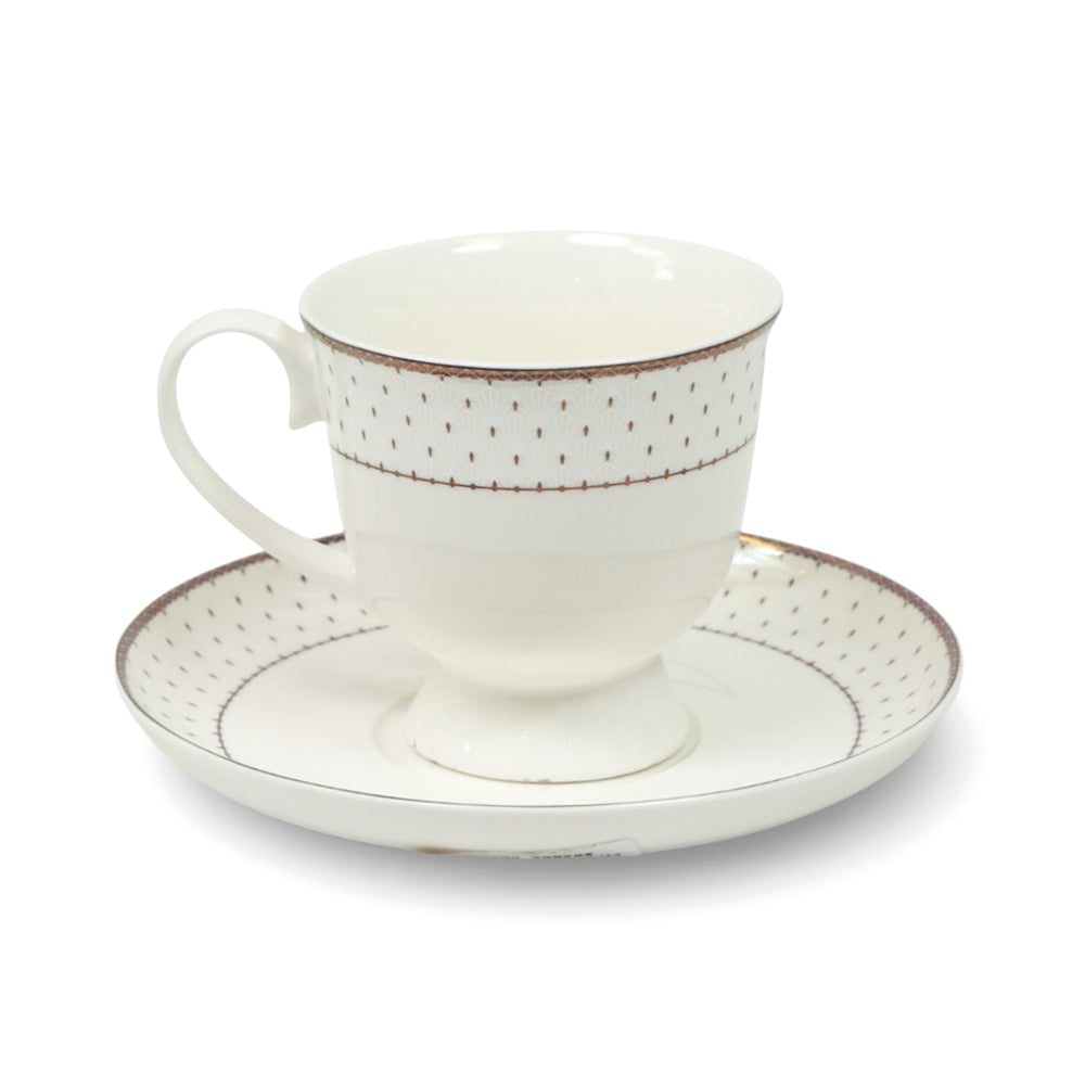 CUP & SAUCER BONE CHINA HS009 TMC (Pack of 6)