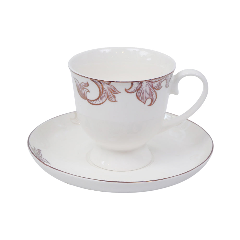 CUP & SAUCER BONE CHINA HS016 TMC (Pack of 6)