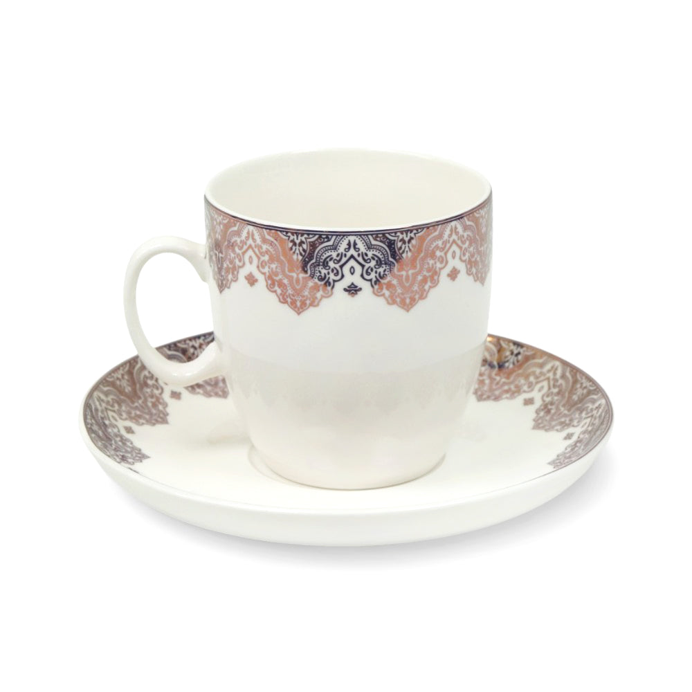 CUP & SAUCER BONE CHINA YB001 TMC (Pack of 6)