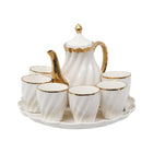 COFFEE SET 9PC CERAMIC REVOLVING IR SW-FA-23