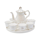 COFFEE SET 9PC CERAMIC REVOLVING IR SW-FA-25