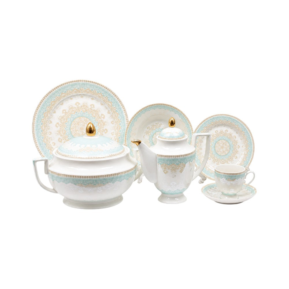 DINNER SET 61 PC BONE CHINA N7-004 RC
