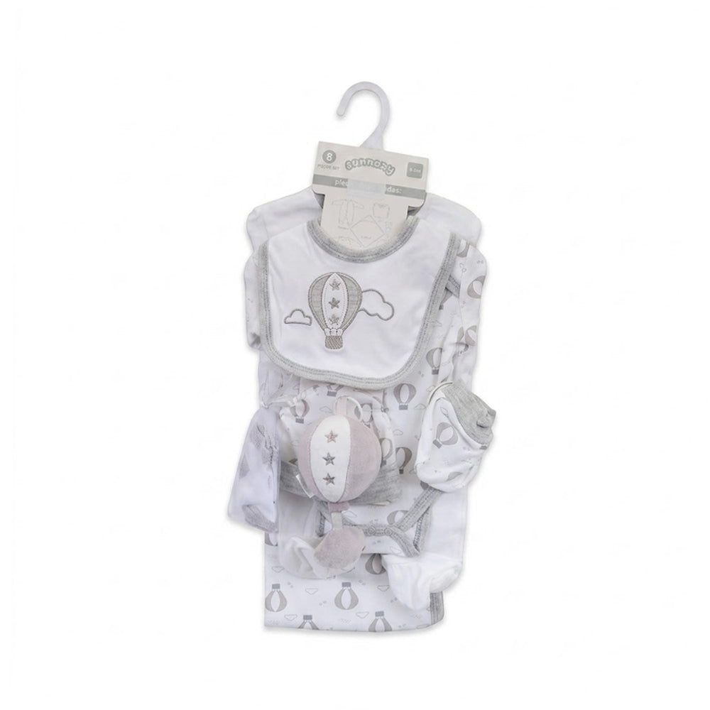 BABY 8PC GIFT SET HANGER GREY IRS-26 0-3M S9320
