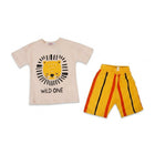 BOYS S/S 2PC KNICKER SUIT OFF WHITE IR S-26 3-4 YEAR NO14