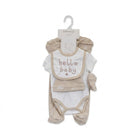 BABY 5PC GIFT SET HANGER BEIGE IRS-26 3-6M S5382