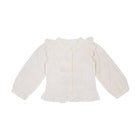 GIRLS L/S COTTON CHICKEN BLOUSE OFF WHITE IR-26 5-6 YEAR 291