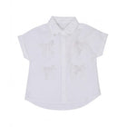GIRLS S/S COTTON FANCY BLOUSE WHITE IR-26 7-8 YEAR 6663