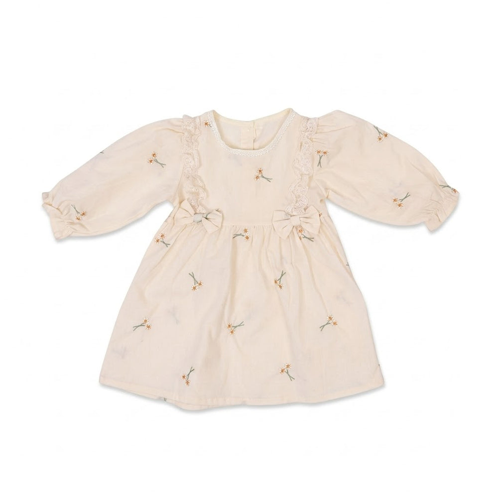 GIRLS L/S COTTON FROCK SKIN IR-26 32066