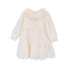 GIRLS L/S COTTON CHICKEN FROCK OFF WHITE IR-26 6-7 YEAR 9708