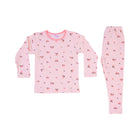 GIRLS L/S 2PC L/W SLEEPING SUIT OFF WHITE 3-4YEAR ZHS-26 728