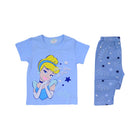 GIRLS S/S 2PC SLEEPING SUIT R/NECK 12-18M SKY BLUE NO-45 IR-
