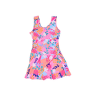 LADIES S/L SWIMMING COSTUME ORG TROPICAL MED IR-25 31626-2