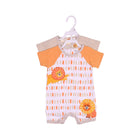 BOYS S/S 2PC ROMPER  SKIN/ MUSTARD 0-3M ZHS-26 NO-14 W.G