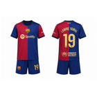 LAMINE YAMAL 2PC FOOT-BALL JERSEY RED/NVY IRS-26 2-3 YEAR 017