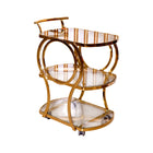TEA TROLLEY IR D818 A+B CHAMPAGNE GOLD