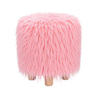 FUR STOOL PINK IR 36073-3