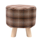 FUR STOOL BROWN IR 36073-14
