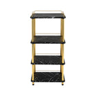 FLOWER STAND 4STEP SQUARE FS4 BLACK MARBLE E18