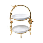 CAKE DISH 2 TIRE ROUND GOLDEN 87-8B M.T